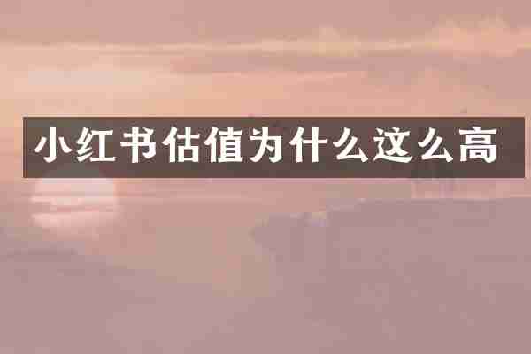 小红书估值为什么这么高