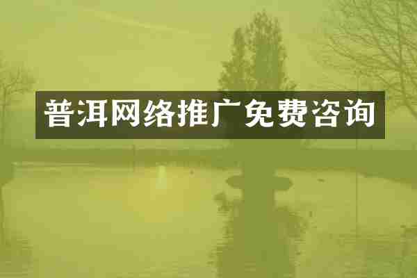 普洱网络推广免费咨询
