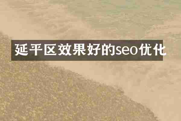 延平区效果好的seo优化