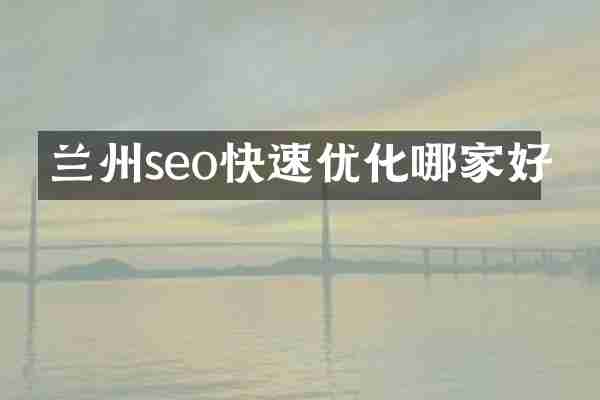 兰州seo快速优化哪家好