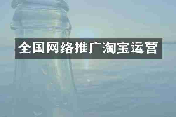 全国网络推广淘宝运营
