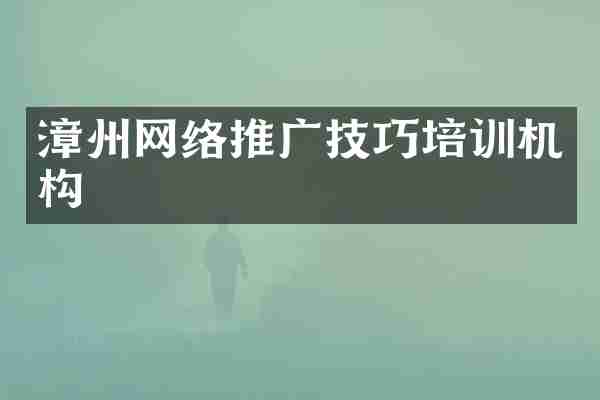 漳州网络推广技巧培训机构