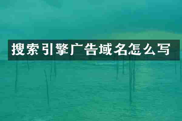 搜索引擎广告域名怎么写