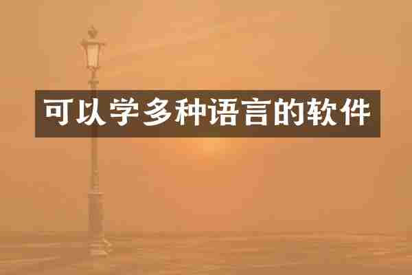 可以学多种语言的软件