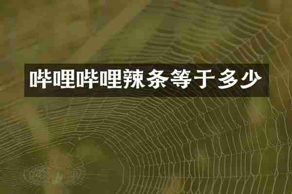 哔哩哔哩辣条等于多少