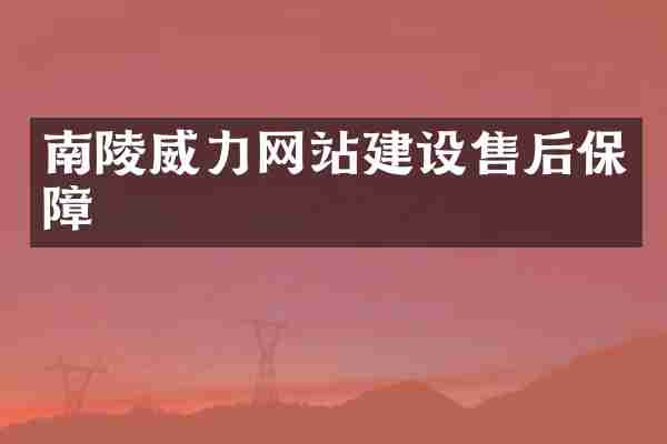 南陵威力网站建设售后保障