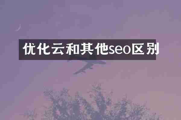 优化云和其他seo区别