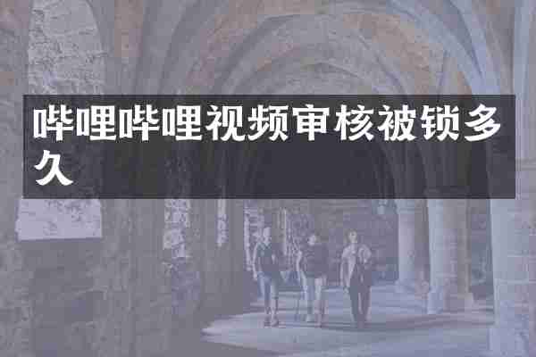 哔哩哔哩视频审核被锁多久