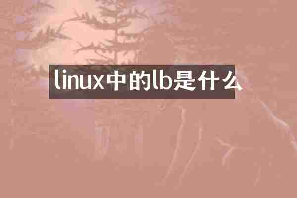 linux中的lb是什么