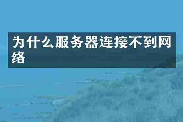 为什么服务器连接不到网络