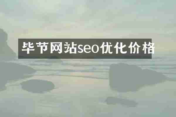 毕节网站seo优化价格