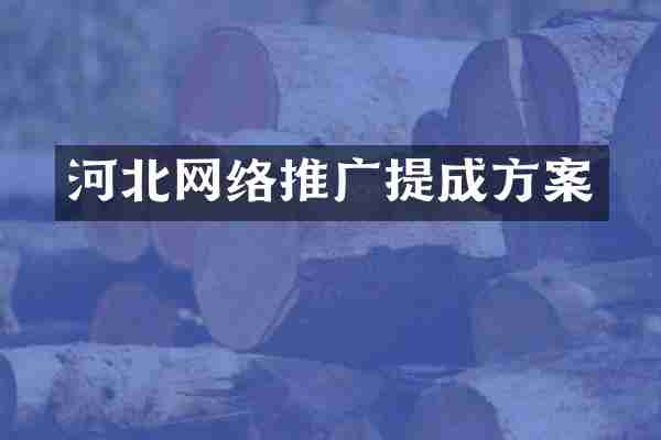 河北网络推广提成方案