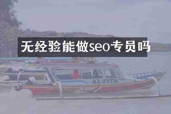 无经验能做seo专员吗