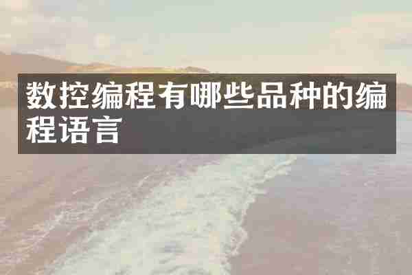 数控编程有哪些品种的编程语言