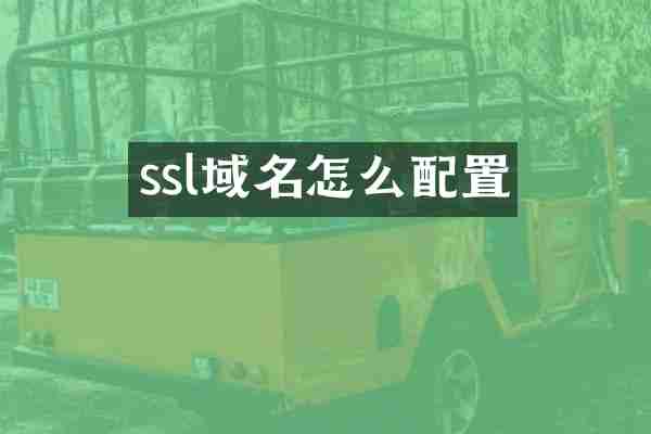 ssl域名怎么配置