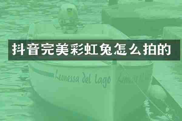 抖音完美彩虹兔怎么拍的