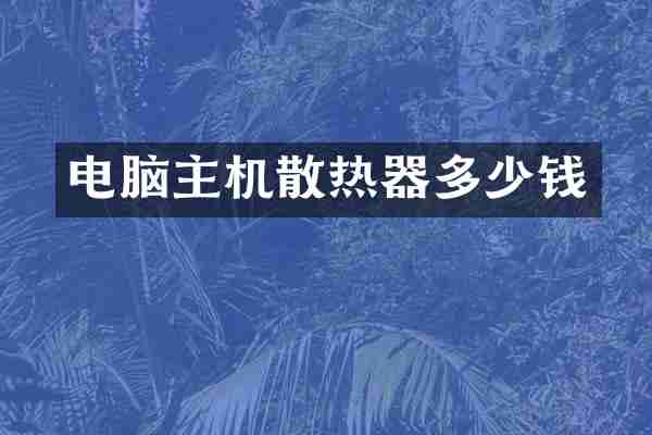 电脑主机散热器多少钱