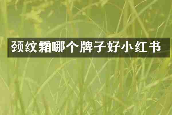 颈纹霜哪个牌子好小红书