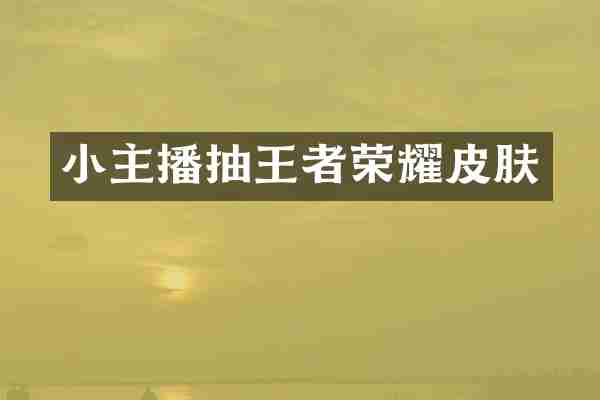 小主播抽王者荣耀皮肤