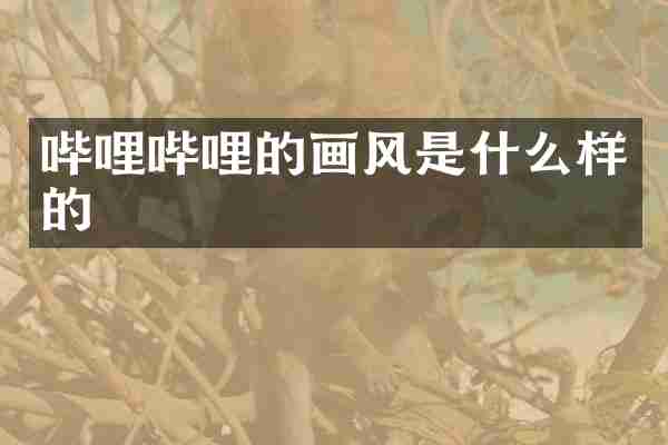 哔哩哔哩的画风是什么样的