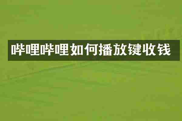 哔哩哔哩如何播放键收钱