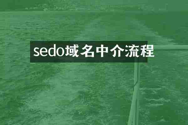 sedo域名中介流程