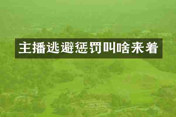 主播逃避惩罚叫啥来着