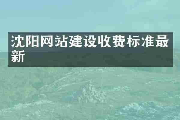 沈阳网站建设收费标准最新