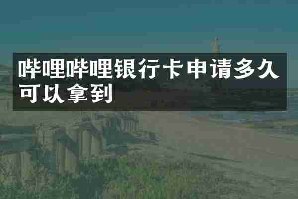 哔哩哔哩银行卡申请多久可以拿到