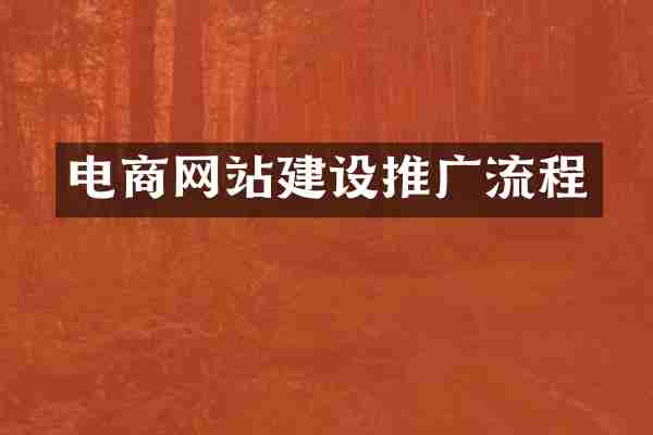 电商网站建设推广流程