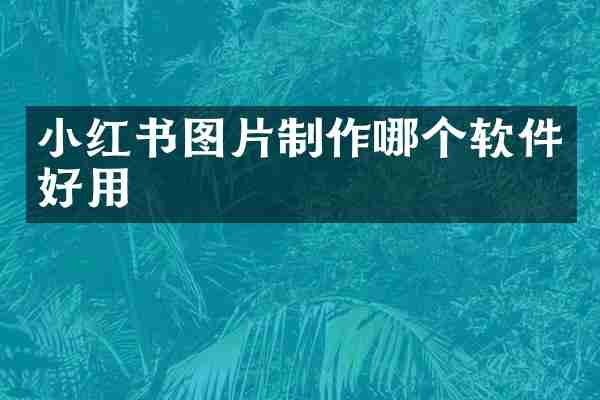小红书图片制作哪个软件好用