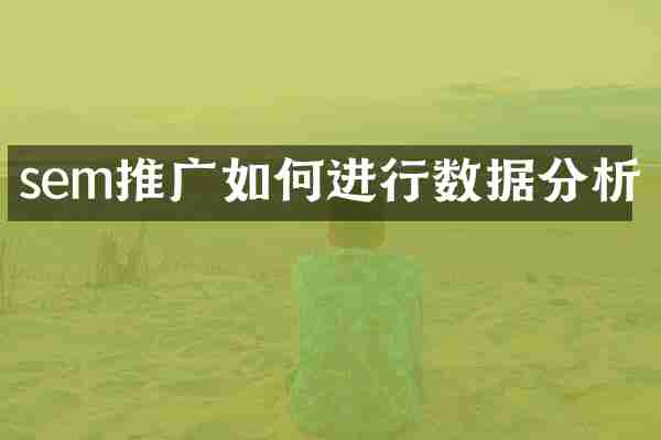sem推广如何进行数据分析