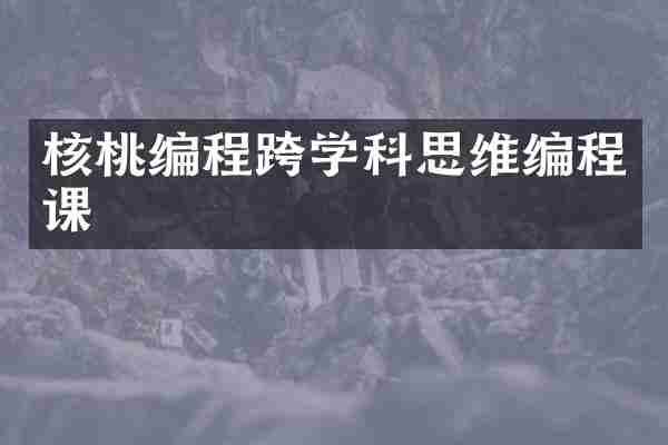 核桃编程跨学科思维编程课