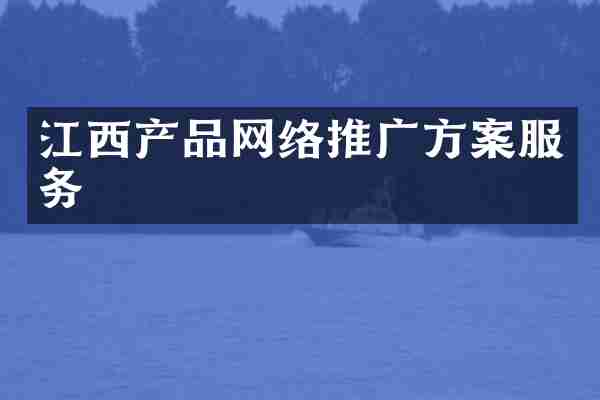 江西产品网络推广方案服务