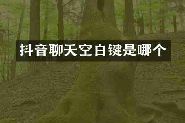 抖音聊天空白键是哪个