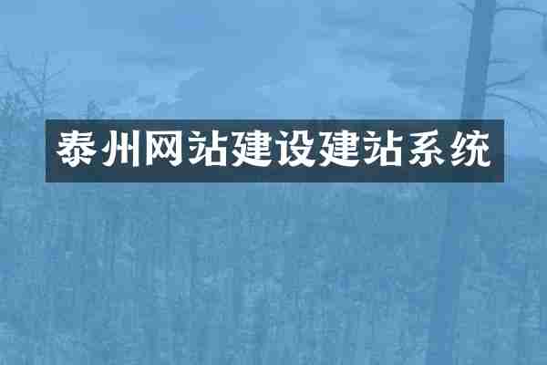 泰州网站建设建站系统