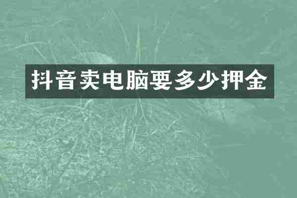 抖音卖电脑要多少押金