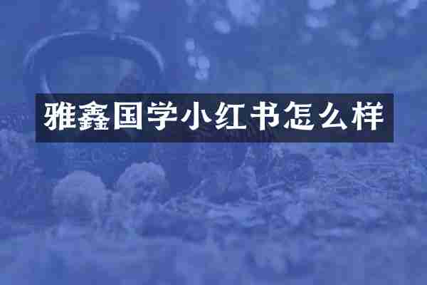 雅鑫国学小红书怎么样