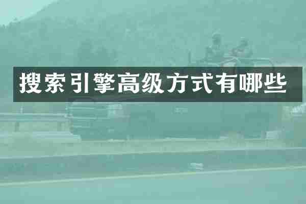搜索引擎高级方式有哪些