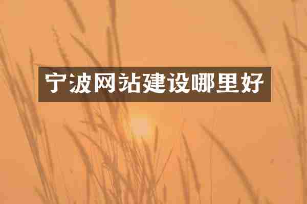 宁波网站建设哪里好