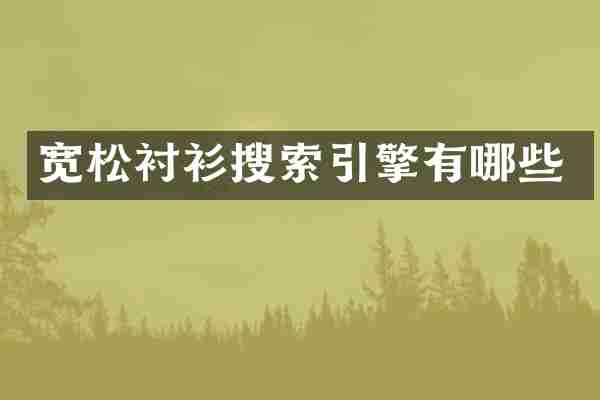 宽松衬衫搜索引擎有哪些
