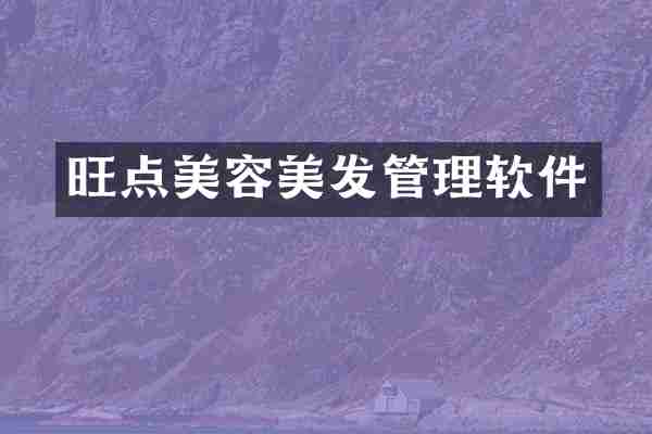 旺点美容美发管理软件