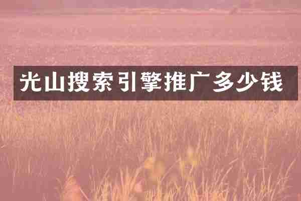 光山搜索引擎推广多少钱