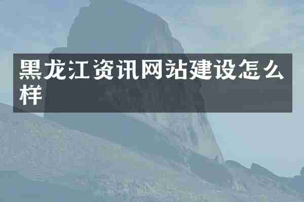 黑龙江资讯网站建设怎么样