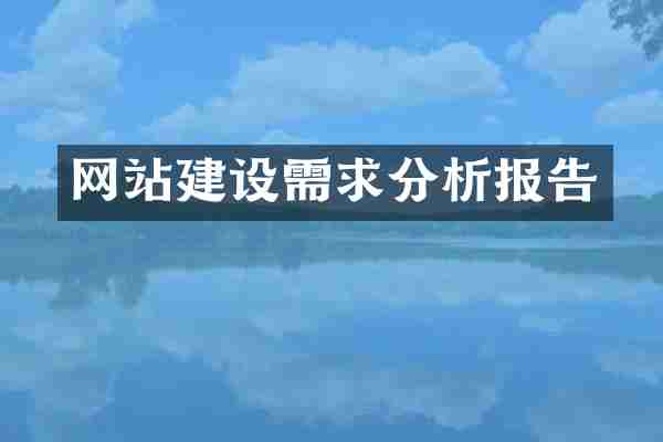网站建设需求分析报告