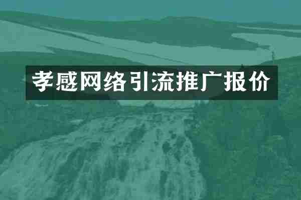 孝感网络引流推广报价