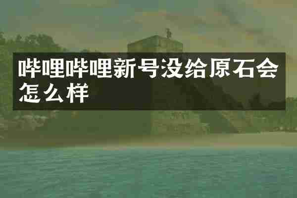 哔哩哔哩新号没给原石会怎么样