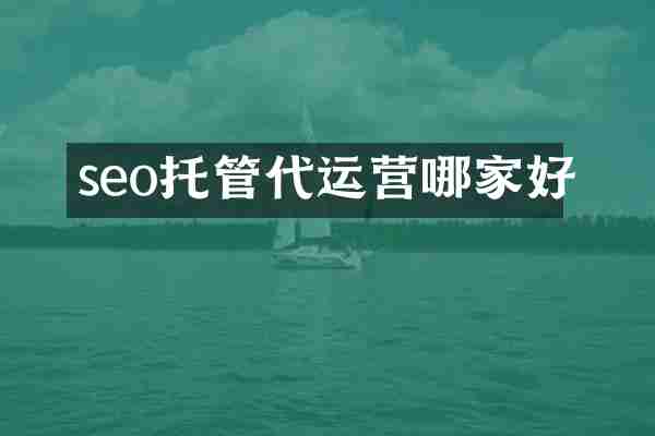 seo托管代运营哪家好