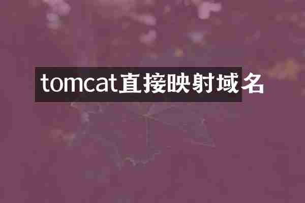 tomcat直接映射域名