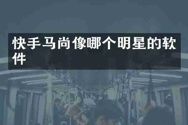 快手马尚像哪个明星的软件